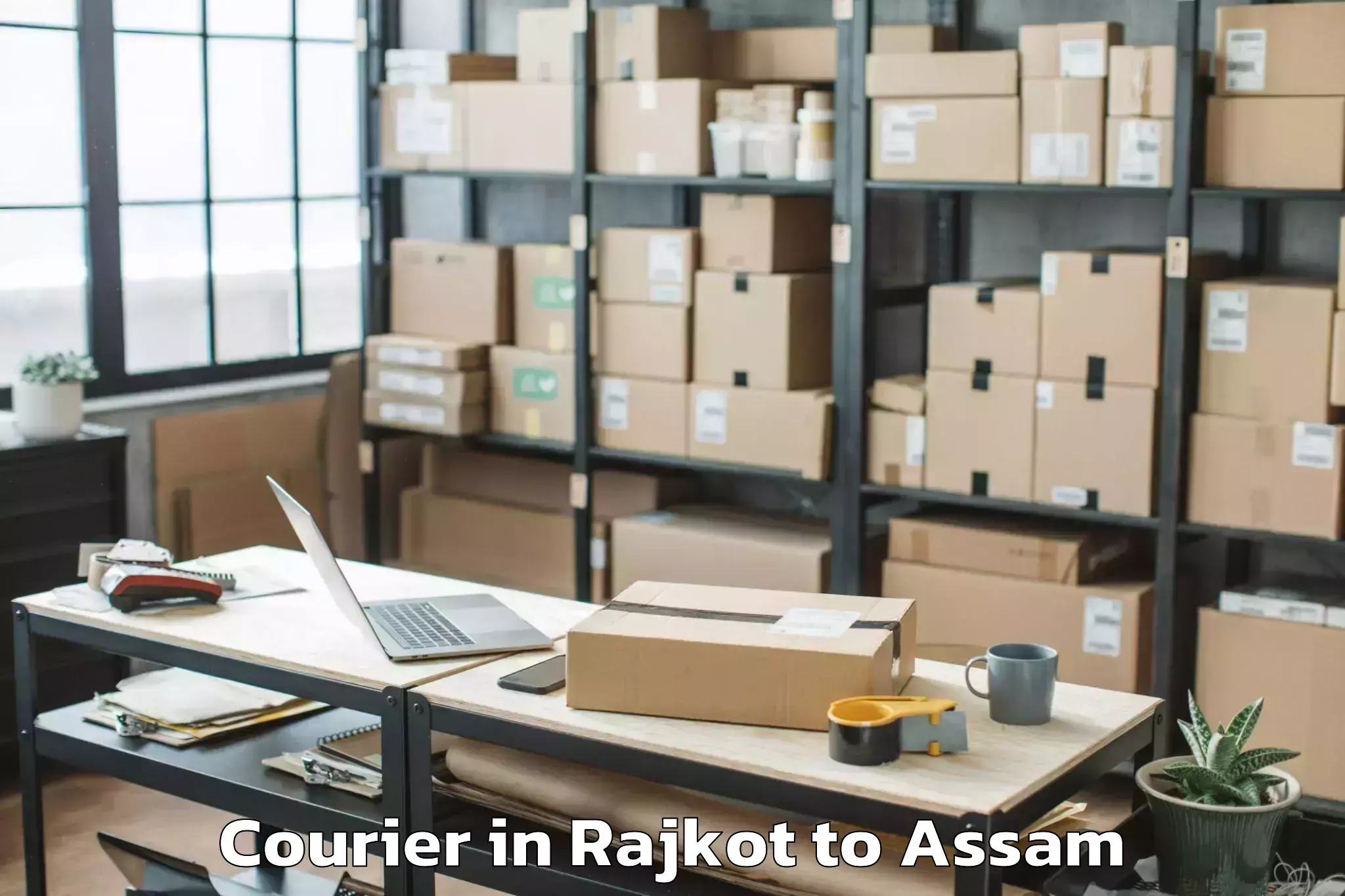 Book Rajkot to Biswanath Charali Courier Online